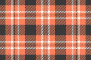 Örülmüş kumaş arka plan vektörü, pamuklu kumaş kusursuz desen. Parti tartan kumaş deseni ekoseli kırmızı ve gri renk paleti.