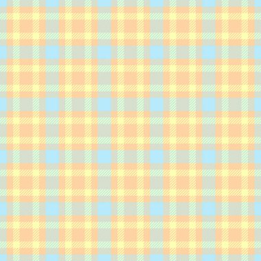 Elmas desenli tartan desenli, kağıt kumaşlı arka plan. Süssüz vektör ekoseli ışık ve turuncu renk paletinde kontrol et.