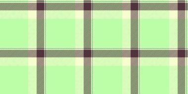 Kumaş kumaş dokusu, ekose kumaş bant kontrolü. Yeşil ve açık altın çubuklu sarı renk paletinde makineler pürüzsüz arkaplan vektör deseni.