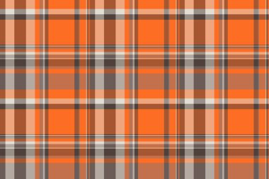 Bal vektörü tartan geçmişi, iş tekstil ekose kontrolü. Uzunluğu, turuncu ve pastel renk paleti ile kusursuz desen dokusu.