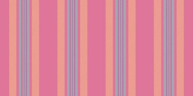 Çizgi desenini seç, dikey kumaş arkaplan kullan. Pembe ve turuncu renk paletinde doğulu vektör dokusu pürüzsüz tekstil.