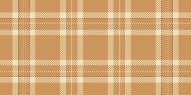 Temel kontrol tartan ekose kumaşı, soyulmuş arka plan kumaşı. Turuncu ve açık renk paletinde yaz zamanı desensiz vektör dokusu.