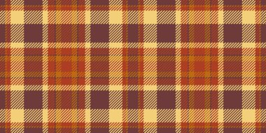 Yarım yamalak tartan geçmişi, Brezilya tekstil kontrolü. Kırmızı ve kehribar renk paletinde vektör dokusu paketleniyor.