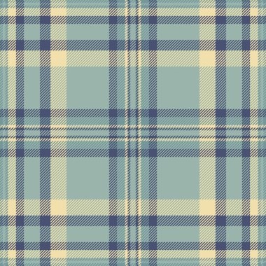 Sessiz maviler ve krem rengi ile şık ekose desenli. Moda, iç mekan, arka plan ve el sanatları için klasik tekstil tasarımı. Kusursuz ve zamansız cazibe.
