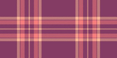 Doğum günü kartı ekose desenli tekstil, perakendecisiz özgeçmiş kontrolü. Arka doku vektör kumaşı pembe ve kırmızı renk paletinde.
