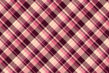 İnce desenli tekstil arka planı, kadın vektör ekose dokusu. Kırmızı ve açık renk paletinde kusursuz tartan kumaş denetimi.