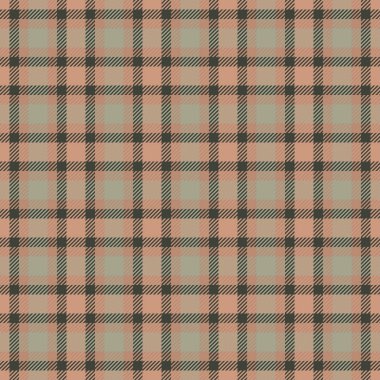 Erkekler gömlek tekstil ekose arka plan, yoğun kontrol tartan deseni. Turuncu ve koyu renk paletindeki kusursuz vektör dokusunu kutla.