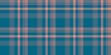 Özelleştirilmiş tartan tekstil deseni, olgun doku ekose vektörü. Parça arkaplanı Cyan ve kırmızı renk paletindeki kumaşı pürüzsüz kontrol et.