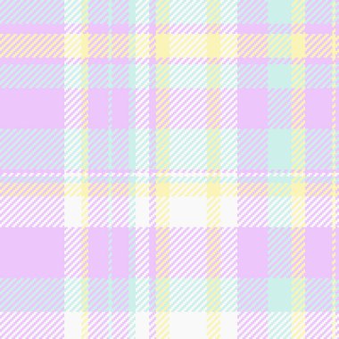 Pastel ekose desenli pembe, sarı, deniz mavisi ve beyaz. Tekstil tasarımı, giyim, arka plan, markalaşma ve grafik projeleri için çok yönlü bir zemin.