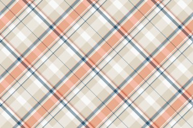 İnce ekose kumaş, reklam deseni kumaşı. Hediye vektör arkaplan kontrolü beyaz ve turuncu renk paletinde pürüzsüz.