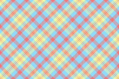 Canlı pastel ekose desenli. Açık mavi, kırmızı, sarı ve turuncu yumuşak, neşeli ve çok yönlü bir zemin oluşturur. Tekstil, tasarım ve festival uygulamaları için ideal.