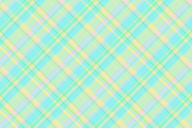 Infant seamless textile fabric, infinity background plaid texture. Teen tartan pattern check vector in light and green colors palette.