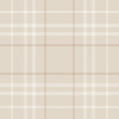 Nostalji arka plan tartan tekstil, kusursuz vektör kontrolü. Pastel desenli kumaş deseni ışık ve beyaz renk paletinde.