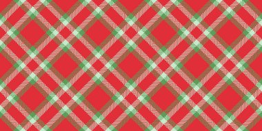 Şehvetli tekstil kontrolü, sonsuzluk dokusu dikişsiz. Fikir vektörü ekose arka plan tartanı kırmızı ve açık renk paletinde.
