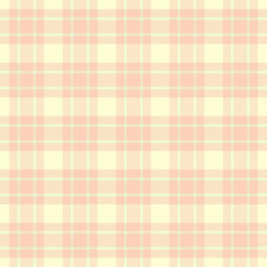 Plank ekoseli, dikişsiz, 50 'li yaşlarda kumaş arkaplan. Açık ve turuncu renk paletinde kenarlık dokusu vektörü tartan.