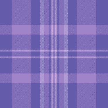 Şatafatlı doku kusursuz kontrol, olgun arka plan tartan vektörü. Gündüz ekose kumaş deseni çivit ve mor renk paletinde.