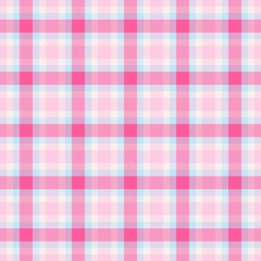 Hassas pastel ekose desenli. Yumuşak pembe, mavi ve beyaz taze, rahatlatıcı ve neşeli bir his yaratır. Tekstil tasarımları, arka planlar ve dekoratif projeler için ideal.