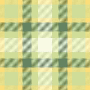 İz kontrolü tartan, evlilik vektörü tekstilsiz. Kürk kumaş desenli ekose kireç ve sarı renk paleti.