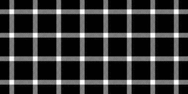 Moda desensiz çek dokusu, perde arkası desenli kumaş ekose. Siyah ve beyaz renk paletinde muhteşem vektör tartan tekstil arkaplanı.