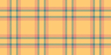 İndirimli vektör arka plan tekstili, süslemeli tartan desenli, pürüzsüz. Kehribar ve kırmızı renk paletinde desenli ekose kumaş denetimi.