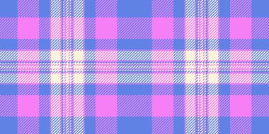 Masa bezi desenli tartan kumaş, Ekim tekstil vektör dokusu. Mavi ve morumsu renk paletinde eski, pürüzsüz ekoseli arkaplan kontrolü.