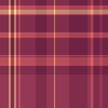 Kurdele tartan kumaş dokusu, kusursuz vektör arkaplanı. Dükkan desenli kumaş kontrol kırmızı ve pembe renk paleti.