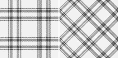 Ekose desenli tartan vektörlü, tekstil desenli kusursuz arka plan dokusu kontrolü. Daire dekorasyonu fikirleri için monokrom renkleri kullan.