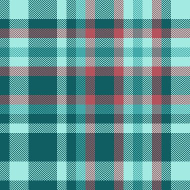 Evin arka plan modeli vektörü, ekose desensiz yemek dokusu. Tekstil denetimi kumaş ekosesini cyan ve deniz mavisi renk paletinde özelleştirin.