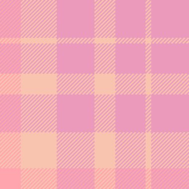 Duygusal kontrol tekstil deseni, filigran kumaş deseni tartan. Pembe ve açık renk paletinde bulanık vektör ekoseli arka plan pürüzsüz.
