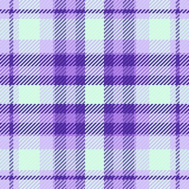 Pürüzsüz ekose desenli, canlı mor ve nane yeşili tonlarda. Klasik dokuma kumaş dokusu rahat ve şık bir his sunar..