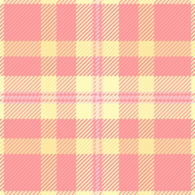 Yerli kumaş kumaş, arkaplan desenli ekose kumaş. Kırmızı ve açık renk paletinde düzensiz arkaplan vektör deseni.