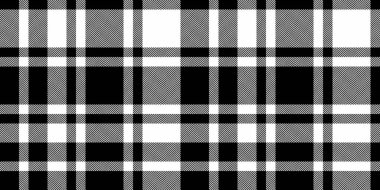 Tazılar diş taraması, kumaş, giysisiz tekstil örnekleri. Siyah ve beyaz renk paletinde desenli desenli ekose vektör tartan.