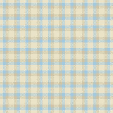 Tattersall kumaş vektörü pürüzsüz, ekose desenli tartan. Paisley doku tekstil arka plan denetimi açık ve kadife mavi renk paleti.