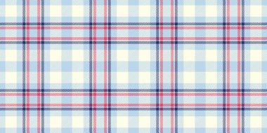 Okul ekoseli kumaşı, çeşitli kumaş arkaplanı kusursuz. Açık ve mavi renk paletinde lif tartan desenli tekstil vektörü.