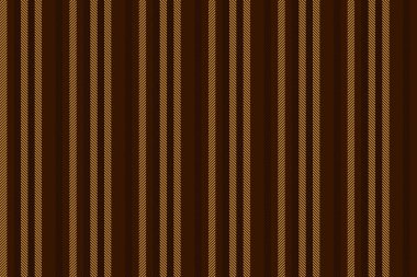 Tekstil desenli kumaş motifi, model kumaş dikişsiz şerit. Dikey vektör çizgilerini koyu ve kehribar renk paletiyle kapla.