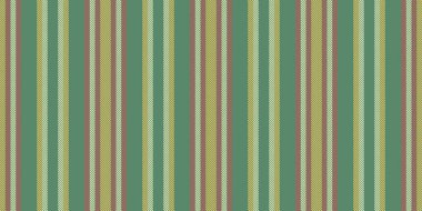 Dikey şekil vektörü, tekstil dokusu çizgileri. Yeşil ve kırmızı renk paletinde sübyansız arka plan kumaş çizgisi.