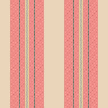 Süs vektör desenli arka plan, tekstil desensiz şerit depolama. Işık ve kırmızı renk paletinde dikey kumaş çizgileri zorluğu.
