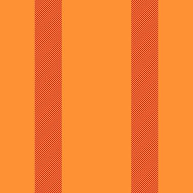 Dikey, dikey, dikey vektör, yarda çizgileri, tekstil deseni. Mandalina ve kırmızı renk paletinde arkaplan desenli kumaş.