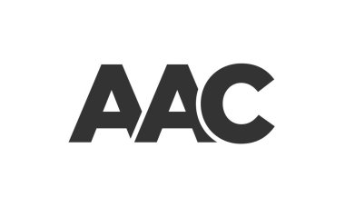 Güçlü ve modern kalın metinli AAC logo tasarım şablonu. Basit ve minimal tipografi içeren ilk tabanlı vektör logosu. Modayı takip eden şirket kimliği markalar için ideal..