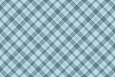 Retro model geçmiş kontrolü, tekstil kumaş deseni. Cyan ve açık renk paletinde cübbe vektör kumaşı dikişsiz tartan.