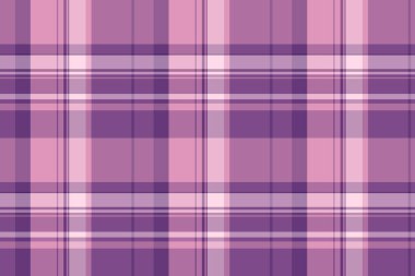 Resmi doku arka plan ekoseli, iç çamaşırı vektör kumaşı pürüzsüz. Kareli desenli tartan kontrol pembe ve mor renk paleti ile tekstil.