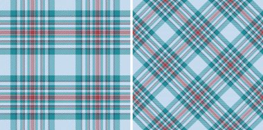 Tartan tekstil dikişsiz desenli kumaş ekoseli şablon kontrol vektörü. Festival sezonu dekorasyonları için modaya uygun renklerde ayarlandı.