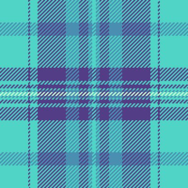 Lüks tekstil vektör şablonu, gelişigüzel özgeçmiş kontrolü. Mat ekose kumaş desenli, mavi ve çivit rengi paleti..
