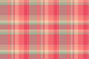 İzolasyon kumaş vektör kontrolü, 30 'ların ekose kumaş tartanı. Yenidoğan desenli arka plan kırmızı ve pastel renklerde pürüzsüz.