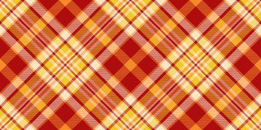 Latin kökenli ekose kumaş, zarif desenli tekstil kontrolü. Kırmızı ve bisque renk paletinde masa örtüsüz desenli tartan vektörü.