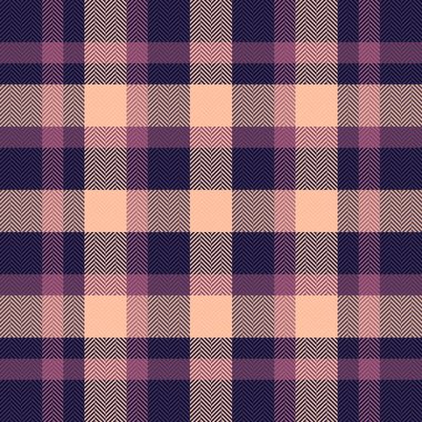 Fabrika vektör tartan kontrolü, saf tekstil dokusu. Erkeksi ekose desenli turuncu ve koyu renk paleti..