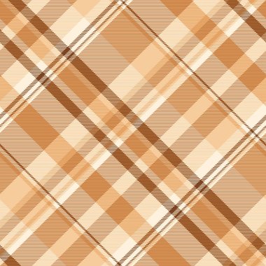 Resim dokusu ekose desenli, vektör arkaplanı dışı. Warp tekstil kumaşı turuncu ve açık renk paleti.