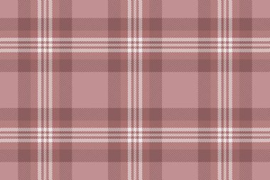 Çevrimiçi vektör şablonu kontrolü, golf tekstil geçmişi. Periyodik kumaş ekose ekose, kırmızı ve pembe kahverengi renk paletinde pürüzsüz..