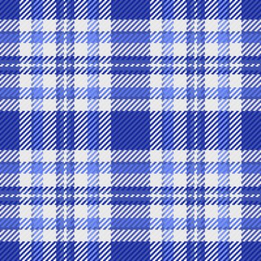 Klasik mavi ekose desenli. Özgeçmiş, giyim ve dijital sanatlar için çok yönlü bir tekstil tasarımı. Sıcaklık katıyor. Tasarım projeleri için kullan.