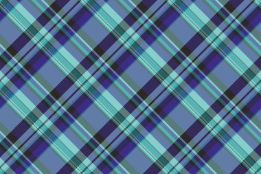 Ekose desenli, serin mavi ve deniz mavisi tonlarında. Klasik tartan tasarımı, arka plan, tekstil ya da web tasarımı için uygun. Moda veya iç kavramlar için çok yönlü.